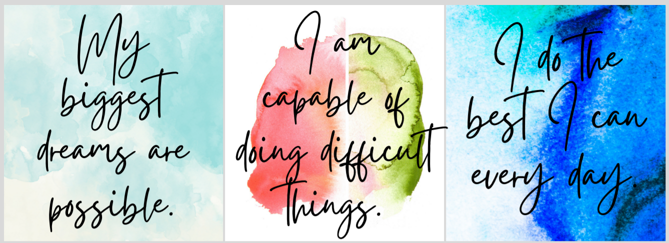 #141- Affirmations in Watercolor $7.00 (24 Variety Cards)